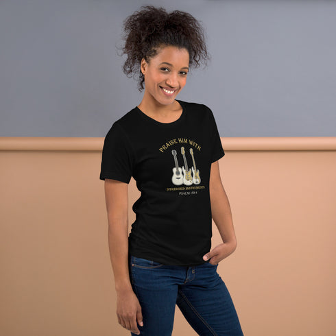 Christian Guitar T-Shirt Psalm 150:4